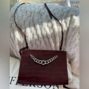 Claudia Firenze Italian leather croc embossed convertible bag